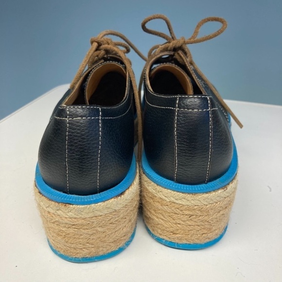 JOHN FLUEVOG Sz 7 Espadrille Sole Leather Lace Up Sneakers Shoes - Picture 8 of 16
